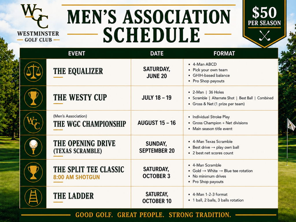 WGCMA Schedule